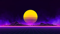 Retro landscape Wall Art
