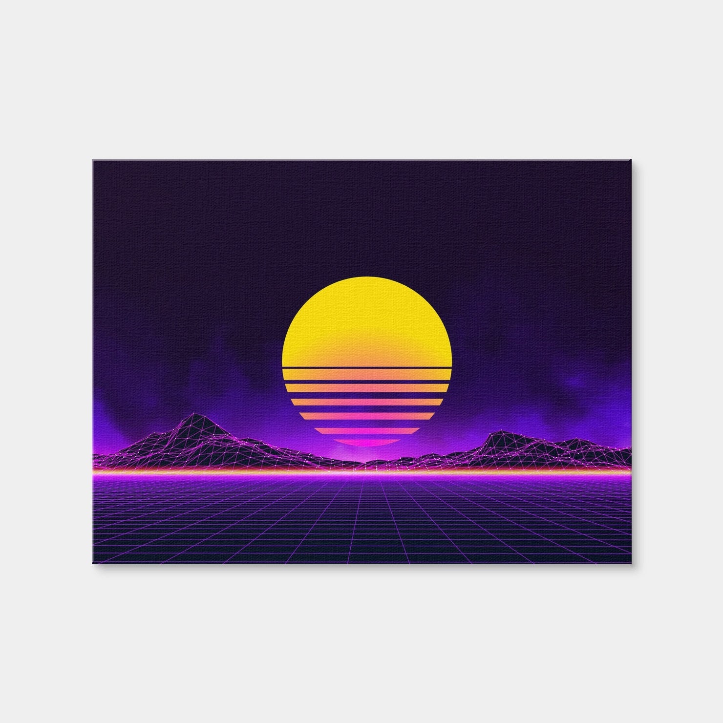 AUTO-MOCKUP WHITE | Retro Landscape | 1 Piece | Gallery Wrap Canvas | group=4x3