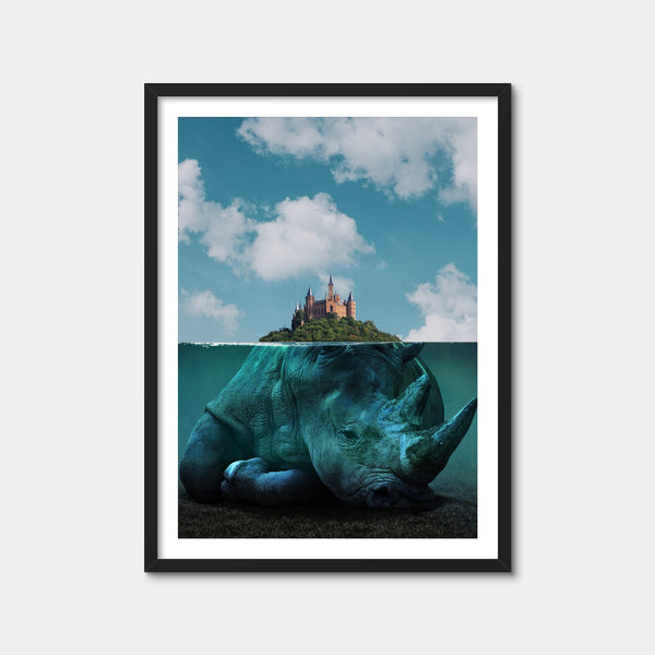 Rhino Island Wall Art — Framed Print Format preview