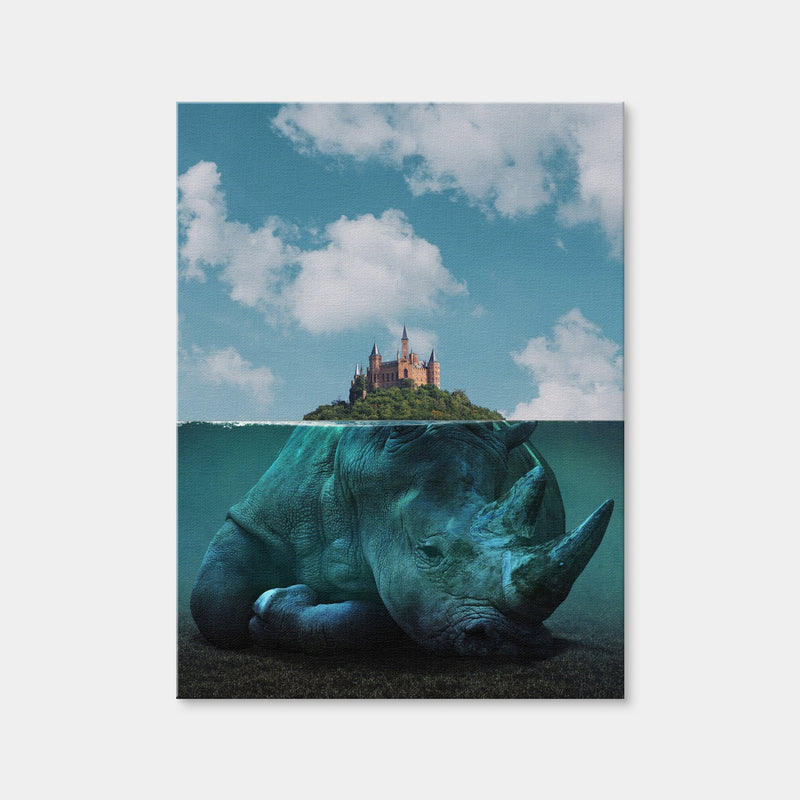 AUTO-MOCKUP WHITE | Rhino Island | 1 Piece | Gallery Wrap Canvas | group=3x4
