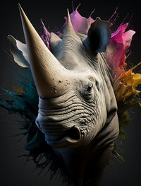 Rhinoceros Portrait Wall Art