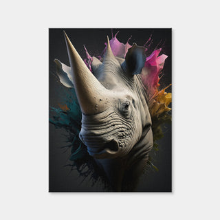 AUTO-MOCKUP WHITE | Rhinoceros Portrait | 1 Piece | Gallery Wrap Canvas | group=3x4