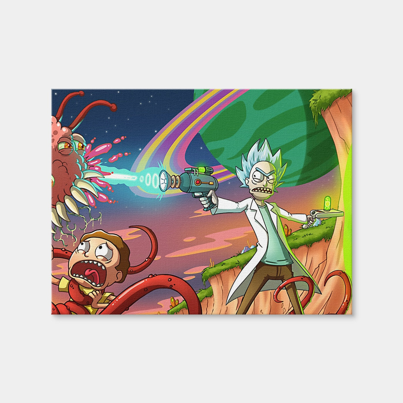 AUTO-MOCKUP WHITE | Rick & Morty | 1 Piece | Gallery Wrap | group=4x3