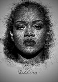 Rihanna Sketch Wall Art