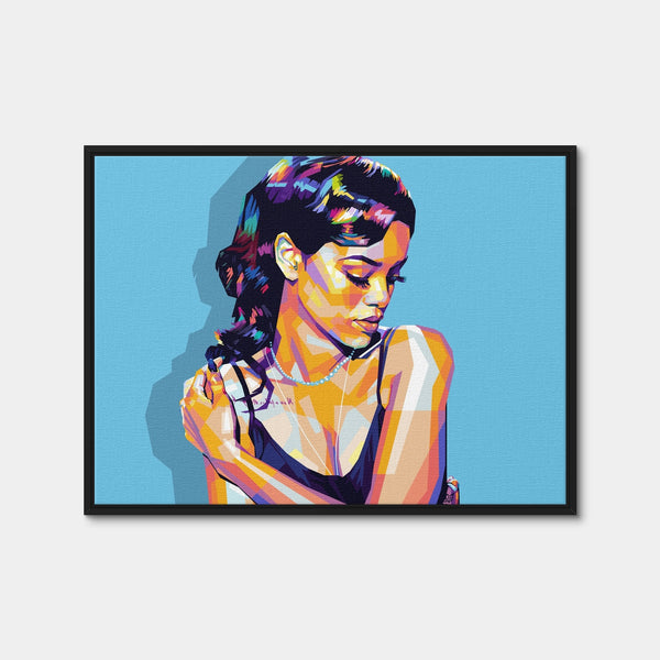 Rihanna Wall Art — Framed Canvas Format preview
