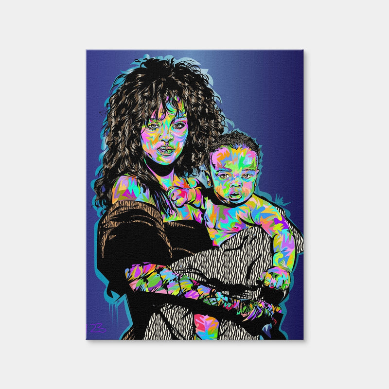 AUTO-MOCKUP WHITE | Rihanna and Child | 1 Piece | Gallery Wrap | group=3x4
