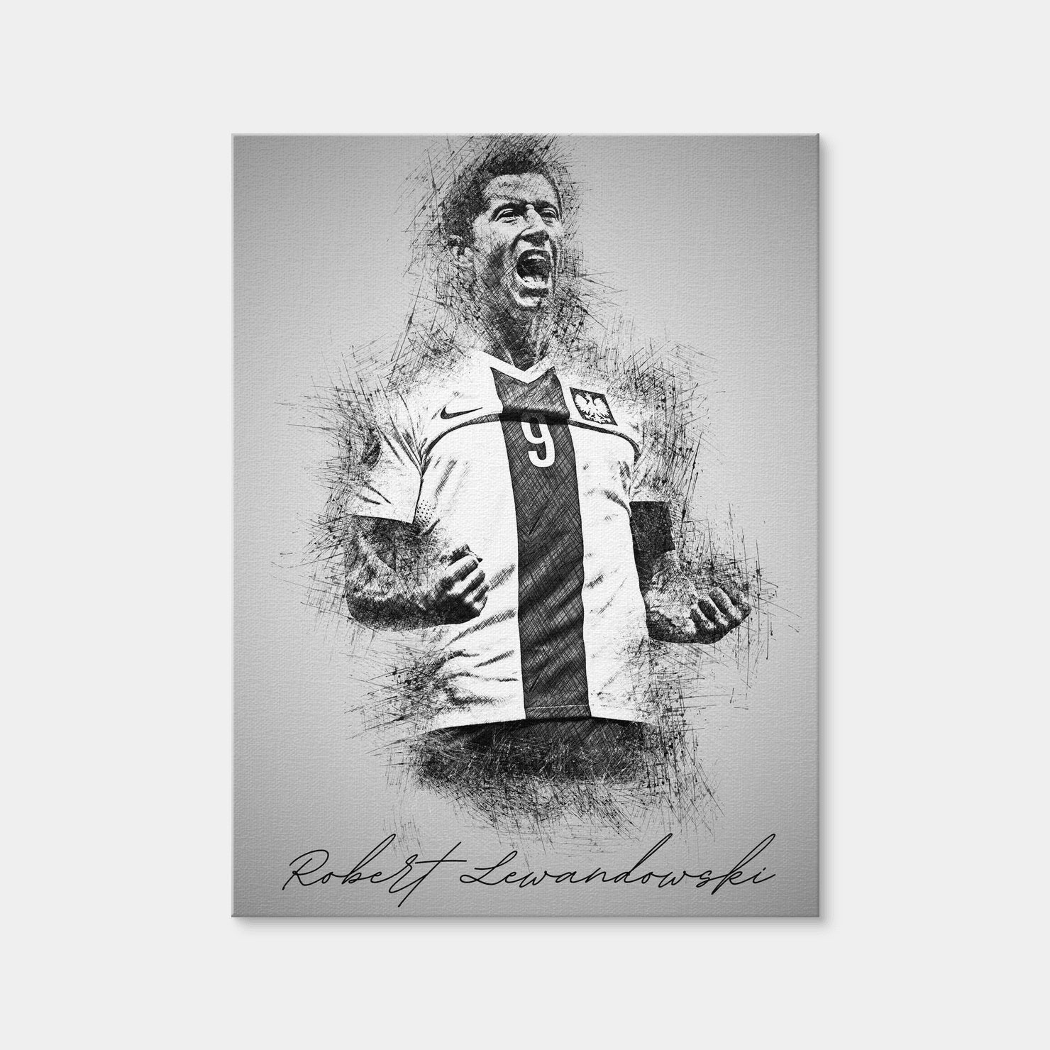 AUTO-MOCKUP WHITE | Robert Lewandowski | 1 Piece | Gallery Wrap Canvas | group=3x4