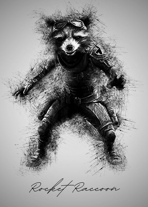 Rocket Raccoon Wall Art