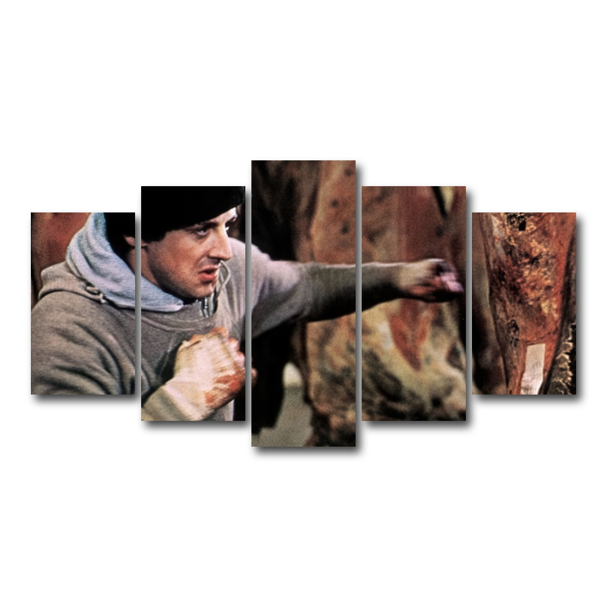 AUTO-MOCKUP WHITE | Rocky Punching Meat | 5 Piece | Gallery Wrap Canvas | group=5_normal