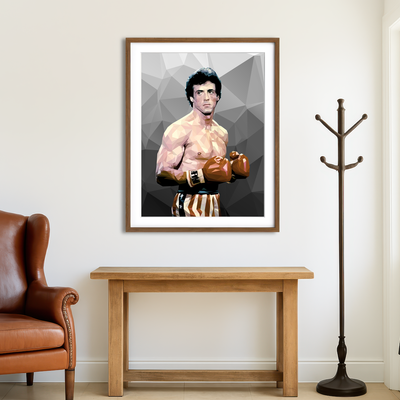 AUTO-MOCKUP ROOM | Rocky in Grey Wall Art
