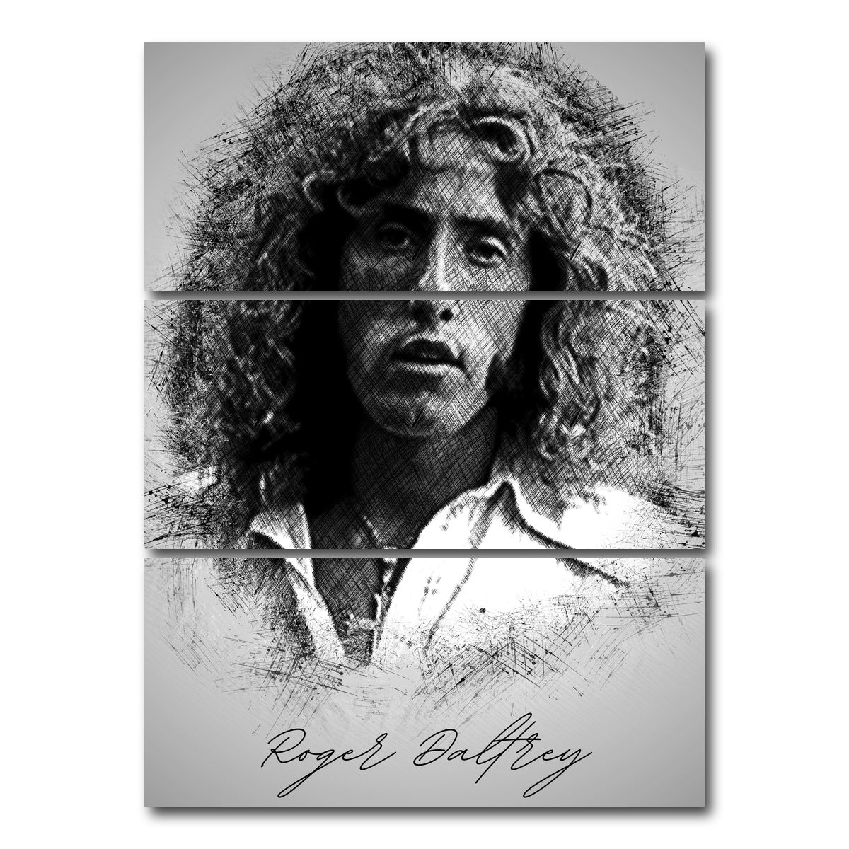 AUTO-MOCKUP WHITE | Roger Daltrey | 3 Piece | Gallery Wrap Canvas | group=8x18_stacked