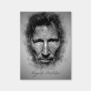 AUTO-MOCKUP WHITE | Roger Waters Sketch | 1 Piece | Gallery Wrap Canvas | group=3x4