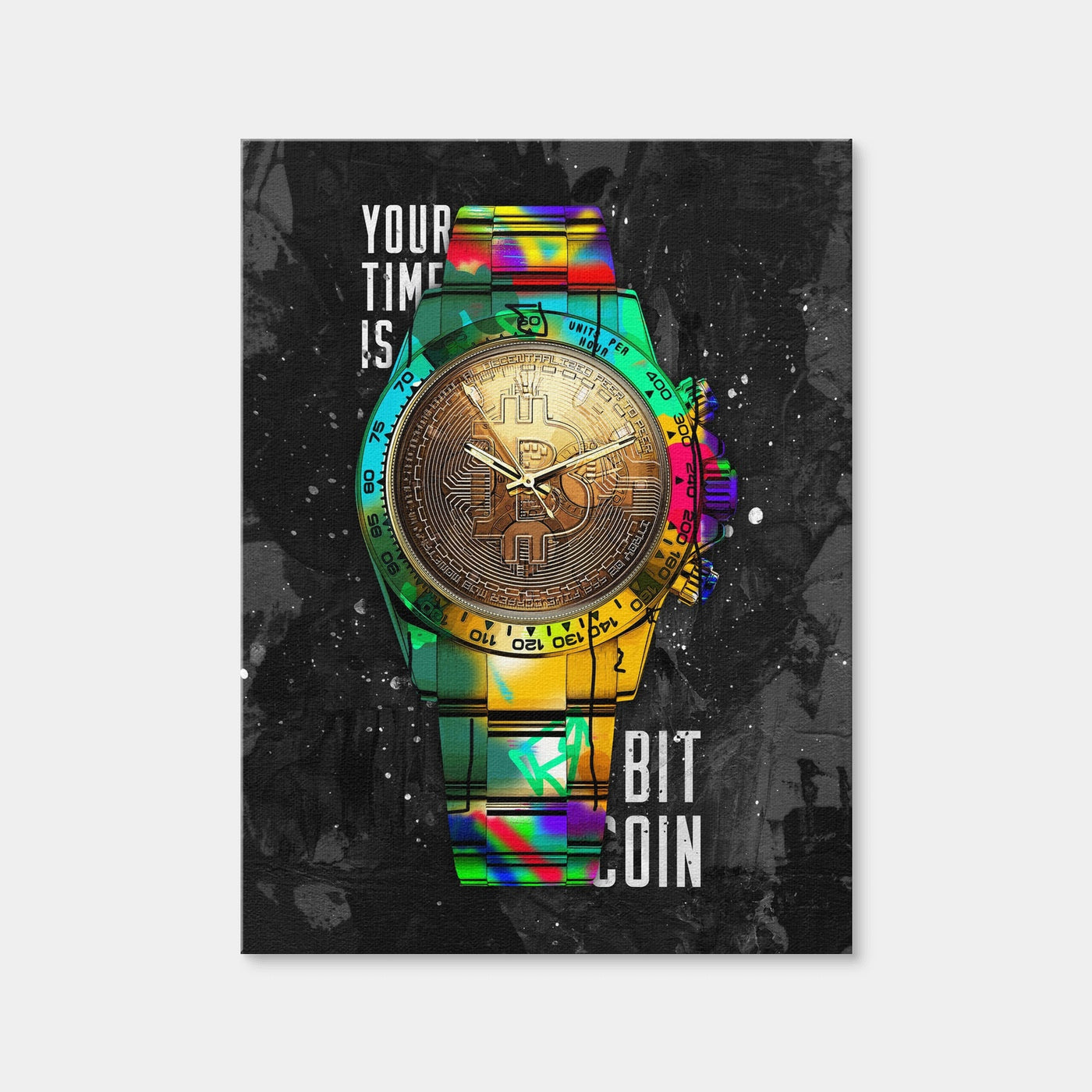 AUTO-MOCKUP WHITE | Rolex Bitcoin | 1 Piece | Gallery Wrap Canvas | group=3x4