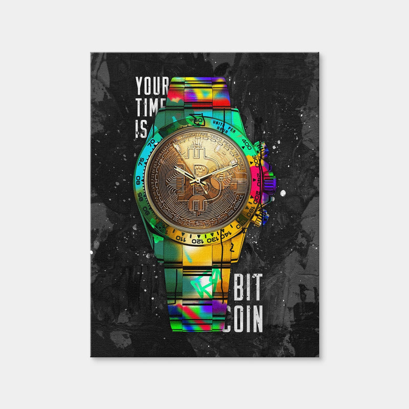 AUTO-MOCKUP WHITE | Rolex Bitcoin | 1 Piece | Gallery Wrap Canvas | group=3x4
