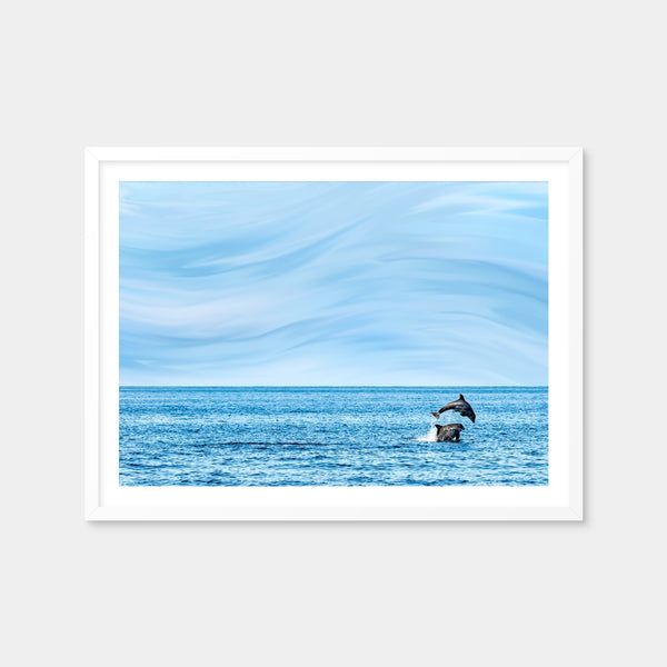 Rollin Jumping Dolphins Wall Art — Framed Print Format preview