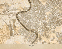 Rome Map Wall Art