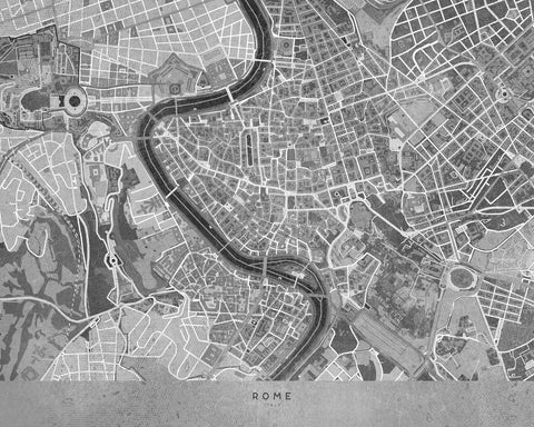 Rome Map 2 Wall Art