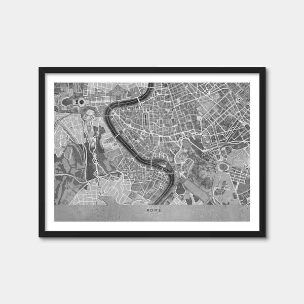 Rome Map 2 Wall Art — Framed Print Format preview