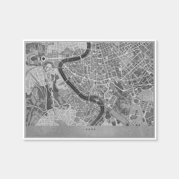 Rome Map 2 Wall Art — Framed Canvas Format preview