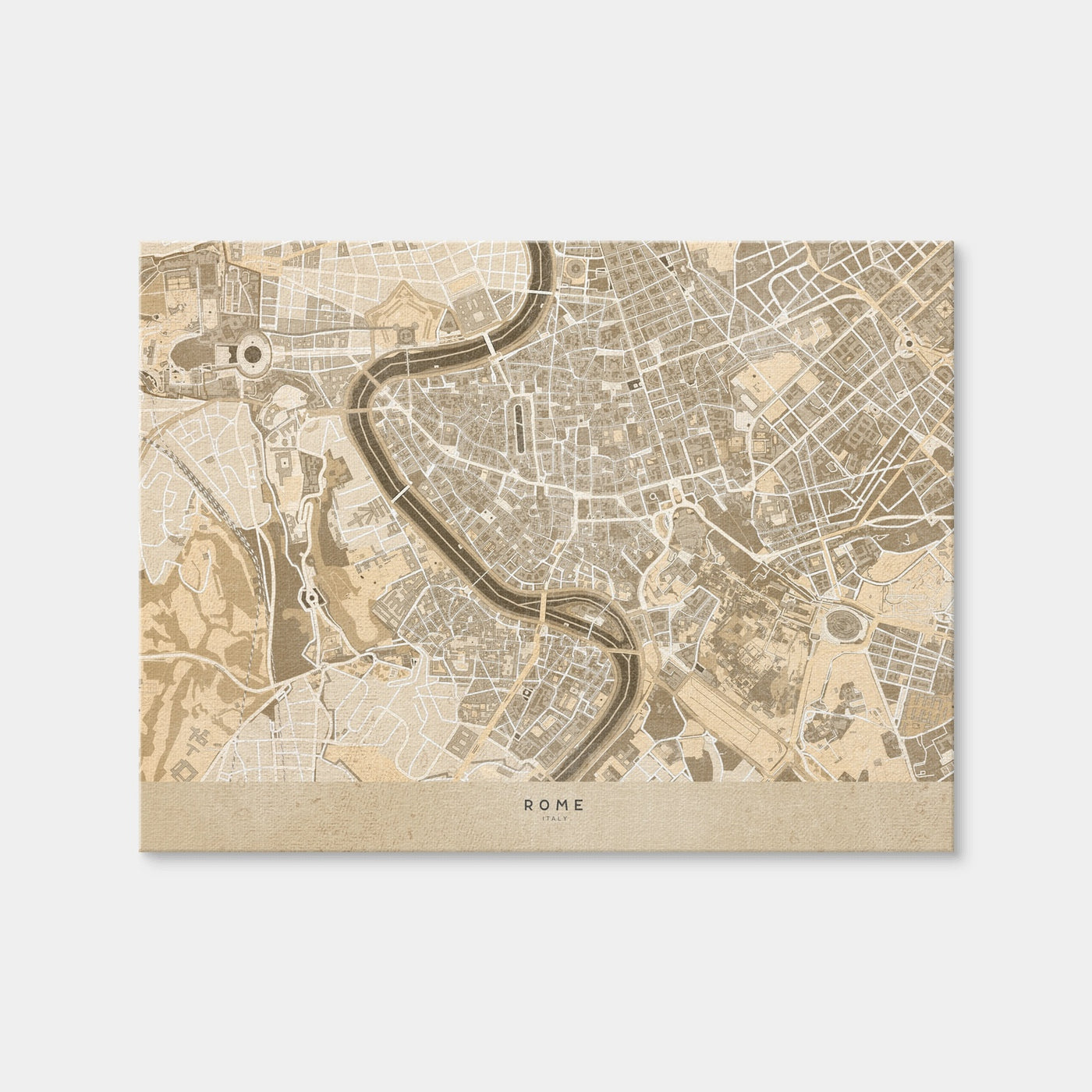 AUTO-MOCKUP WHITE | Rome Map | 1 Piece | Gallery Wrap | group=4x3
