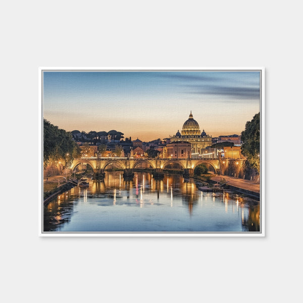 Rome Sunset Wall Art — Framed Canvas Format preview