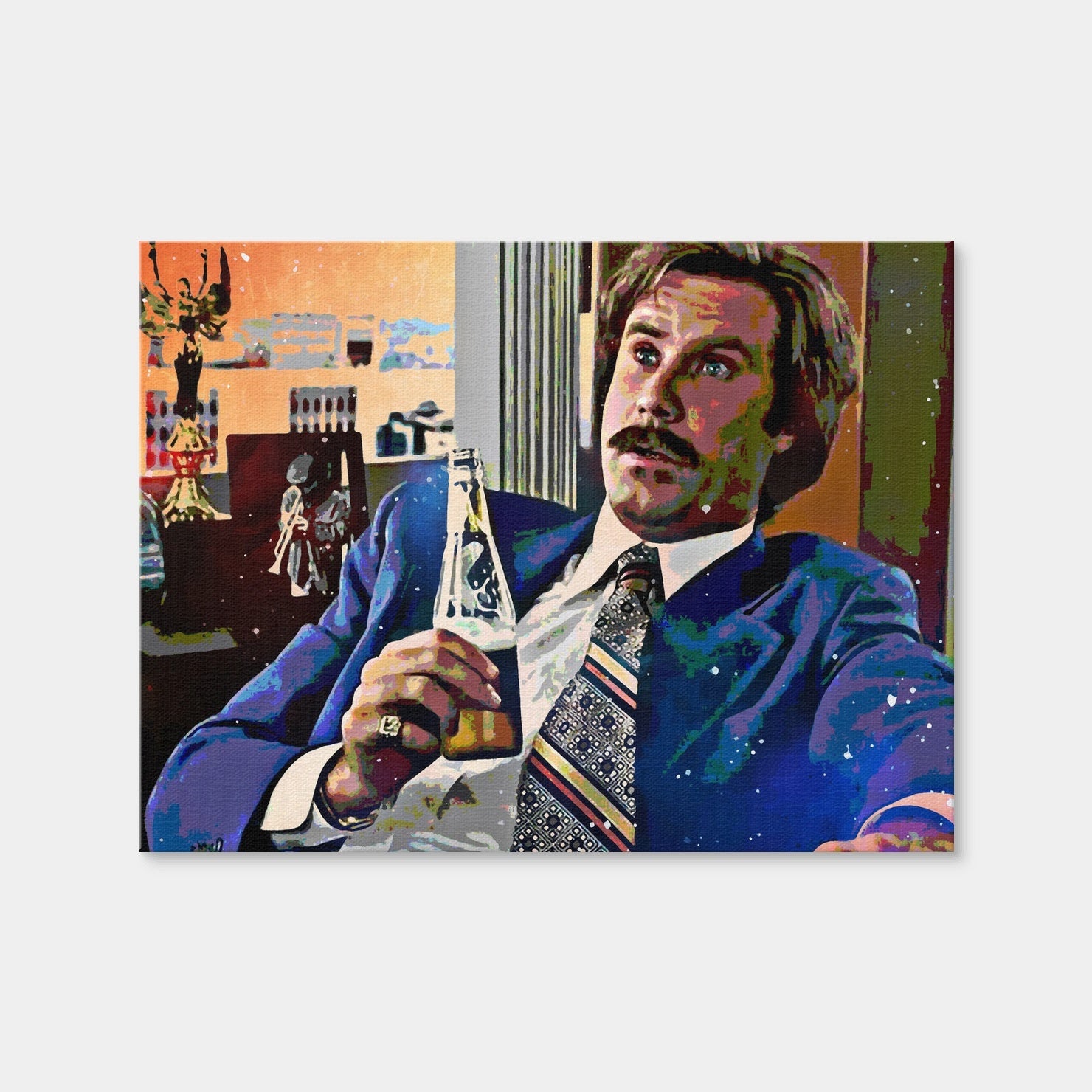 AUTO-MOCKUP WHITE | Ron Burgundy | 1 Piece | Gallery Wrap Canvas | group=4x3