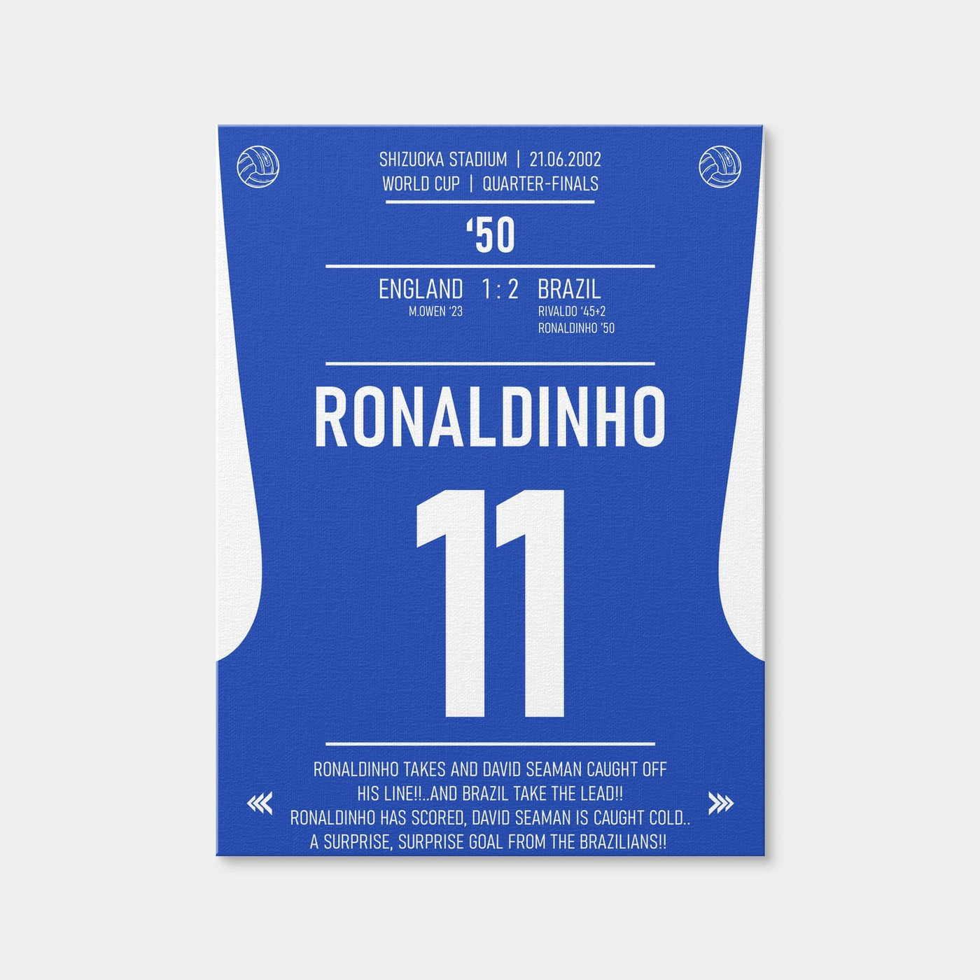 AUTO-MOCKUP WHITE | Ronaldinho Brazil | 1 Piece | Gallery Wrap Canvas | group=3x4