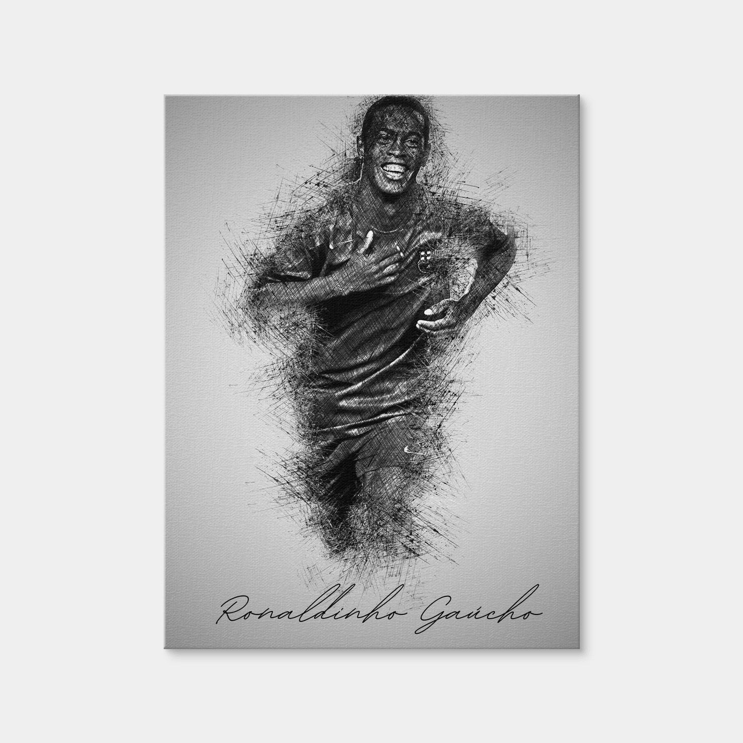 AUTO-MOCKUP WHITE | Ronaldinho Gaucho | 1 Piece | Gallery Wrap Canvas | group=3x4