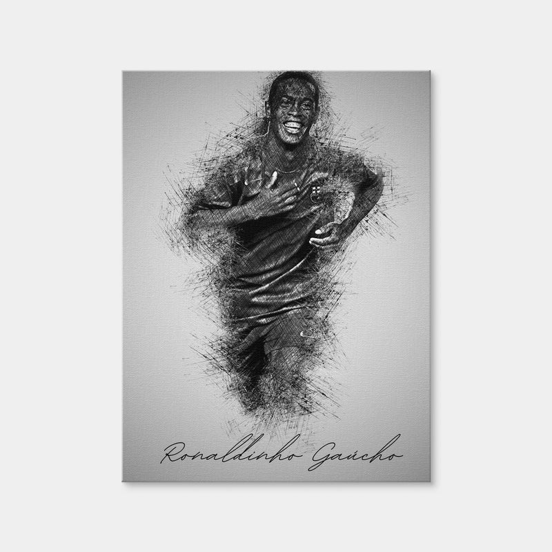 AUTO-MOCKUP WHITE | Ronaldinho Gaucho | 1 Piece | Gallery Wrap Canvas | group=3x4