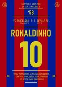 Ronaldinho Jersey Wall Art