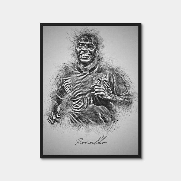 Ronaldo Nazario Wall Art — Framed Canvas Format preview