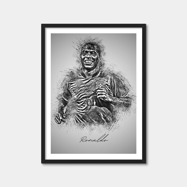Ronaldo Nazario Wall Art — Framed Print Format preview