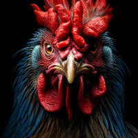 Rooster Black Wall Art
