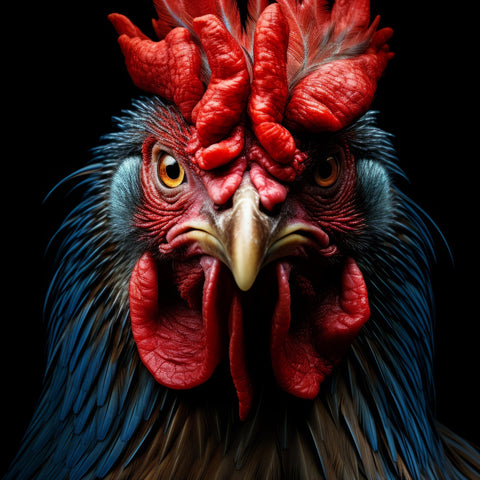 Rooster Black Wall Art