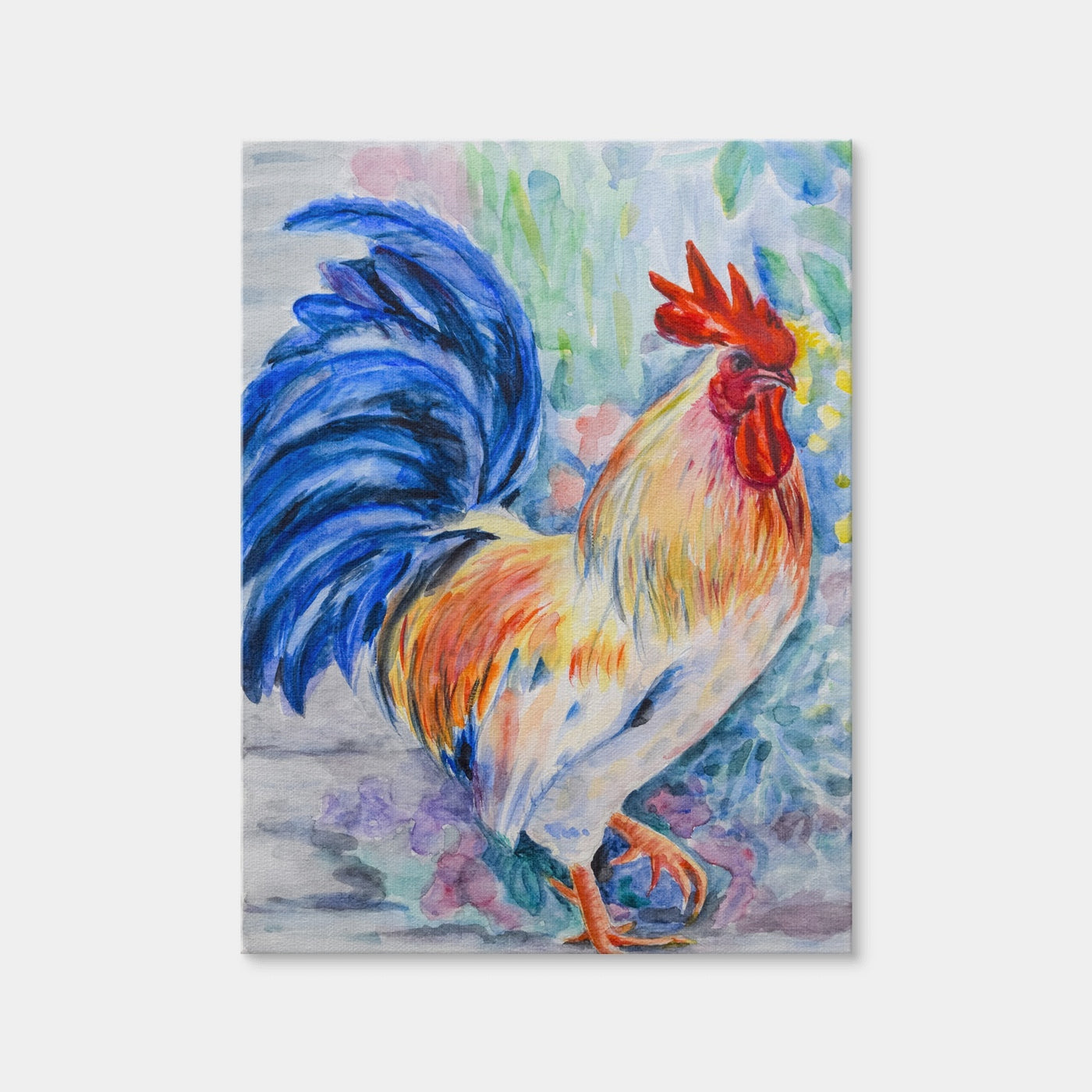 AUTO-MOCKUP WHITE | Rooster Painting | 1 Piece | Gallery Wrap Canvas | group=3x4