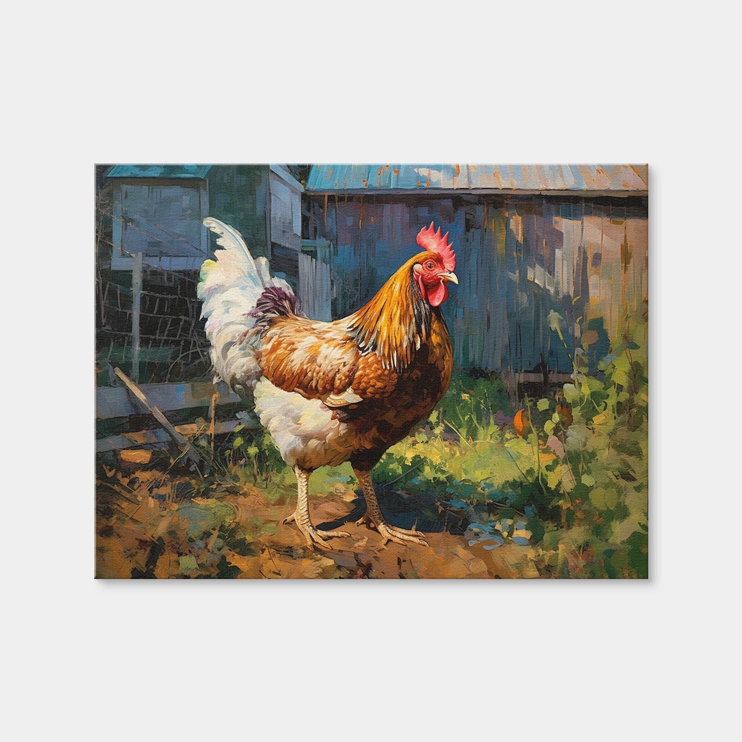 AUTO-MOCKUP WHITE | Rooster | 1 Piece | Gallery Wrap | group=4x3