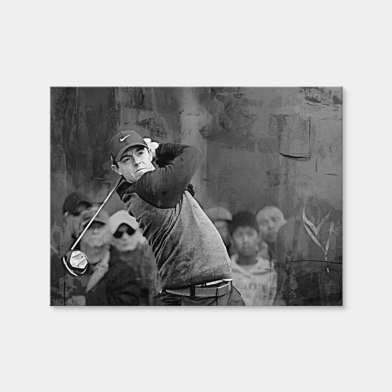 AUTO-MOCKUP WHITE | Rory McIlroy Grayscale | 1 Piece | Gallery Wrap | group=4x3