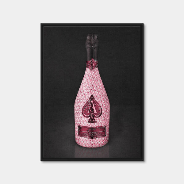 Rose Ace Bottle Wall Art — Framed Canvas Format preview