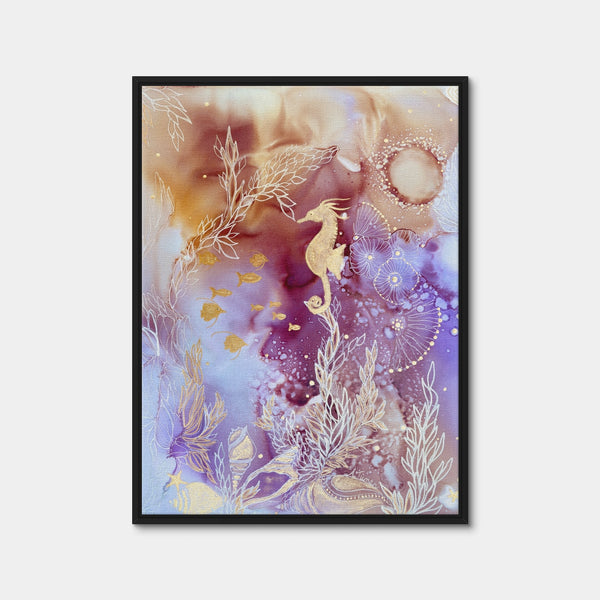 Rose Quartz Reef Wall Art — Framed Canvas Format preview