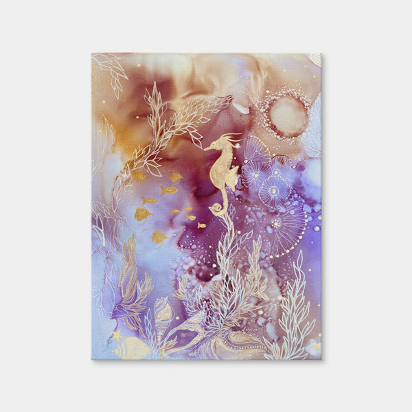 Rose Quartz Reef Wall Art — Canvas Wrap Format preview