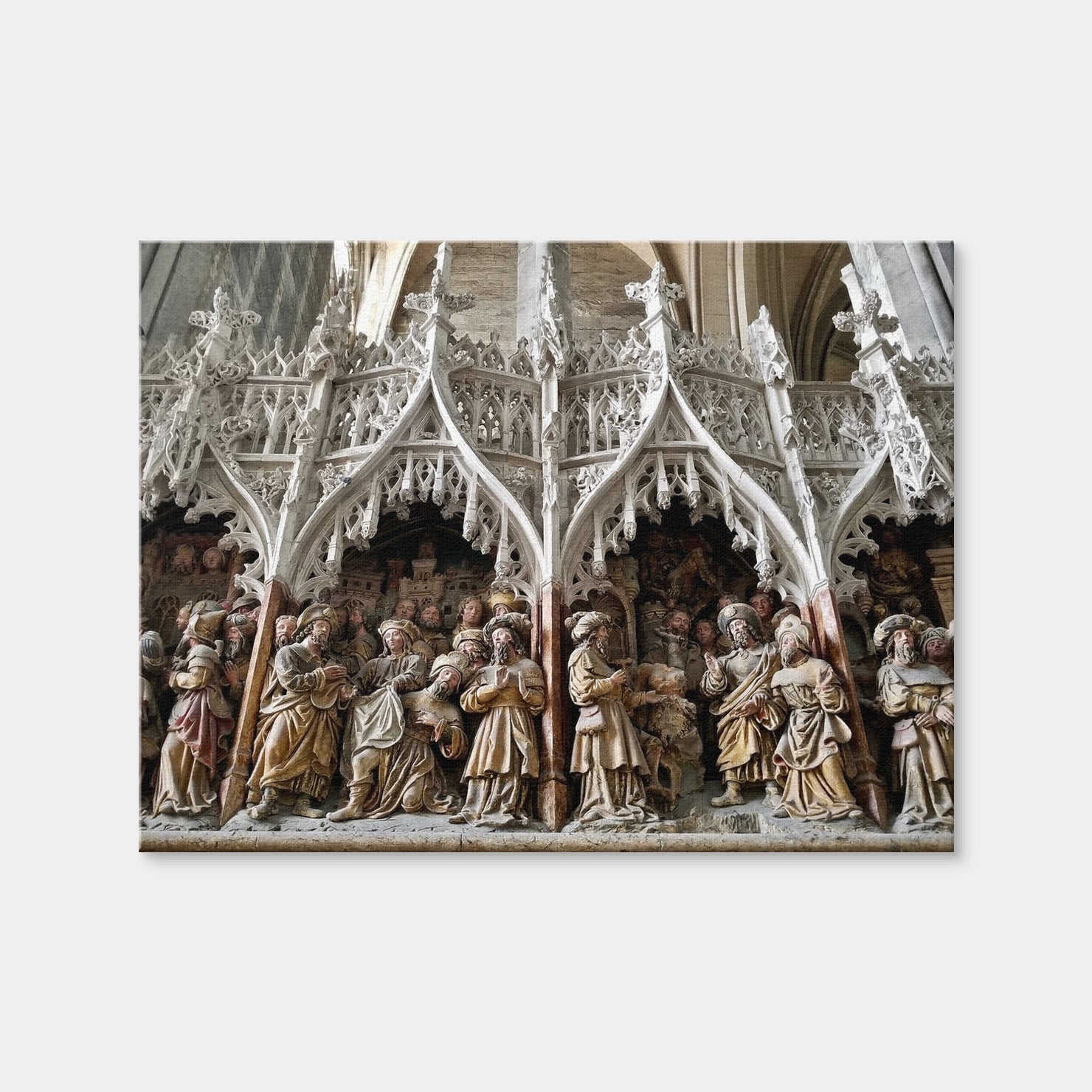 AUTO-MOCKUP WHITE | Rouen Cathedral Art | 1 Piece | Gallery Wrap Canvas | group=4x3