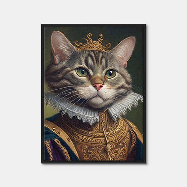 Royal Pets Tabby Wall Art — Framed Canvas Format preview