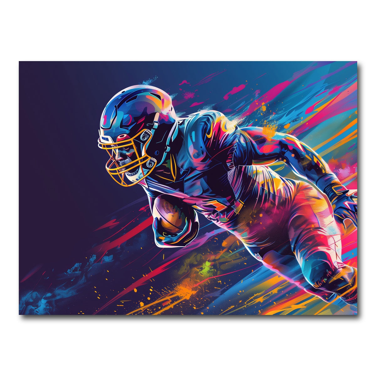 AUTO-MOCKUP WHITE | Running Back Art | 1 Piece | Gallery Wrap Canvas | group=4x3