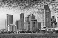 SAN DIEGO Monochrome Skyline Wall Art