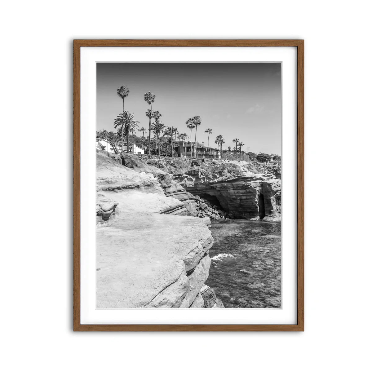 SAN DIEGO Monochrome Sunset Cliffs Wall Art