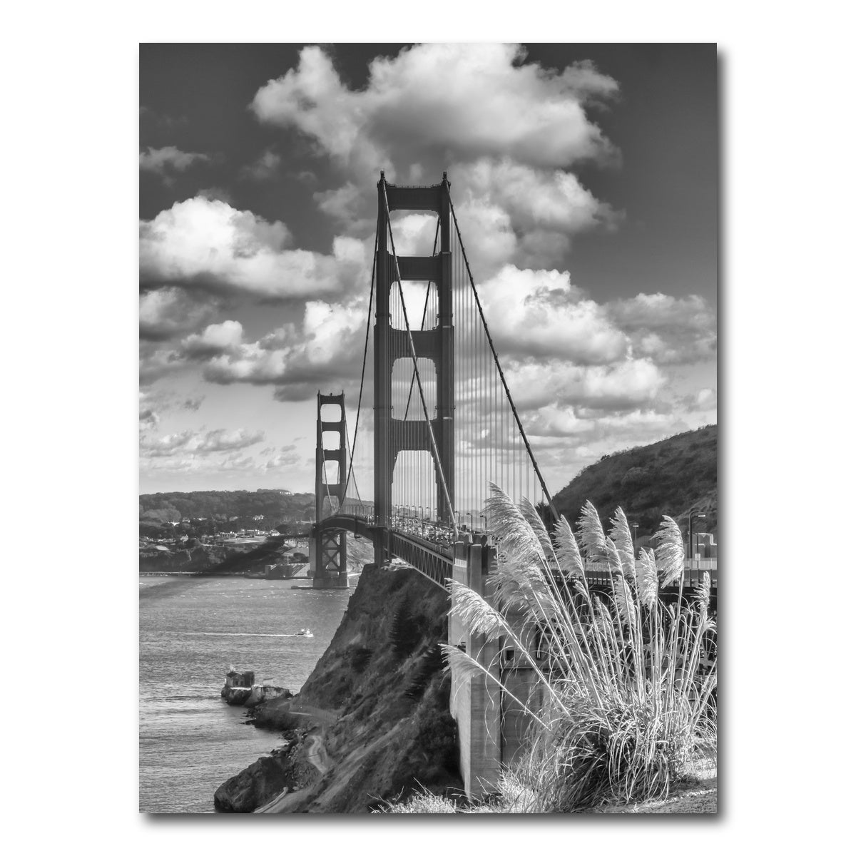 San Francisco Golden Gate Bridge Grayscale Wall Art