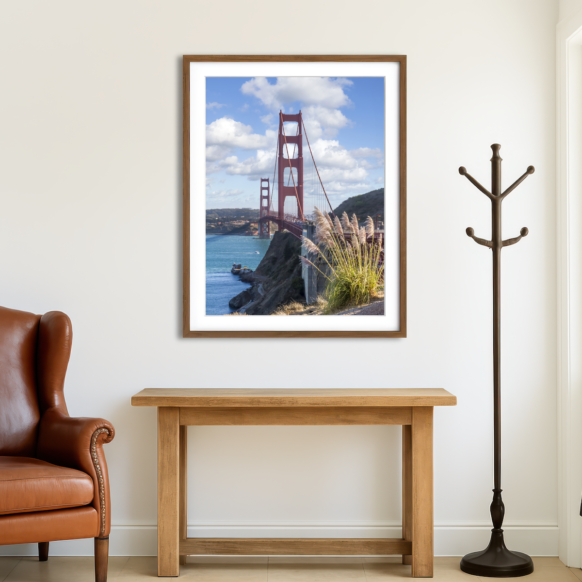 AUTO-MOCKUP ROOM | SAN FRANCISCO Golden Gate Bridge Wall Art