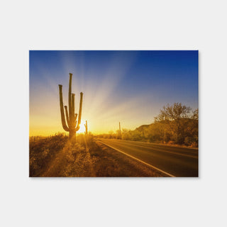 AUTO-MOCKUP WHITE | Saguaro National Park Setting Sun | 1 Piece | Gallery Wrap Canvas | group=4x3