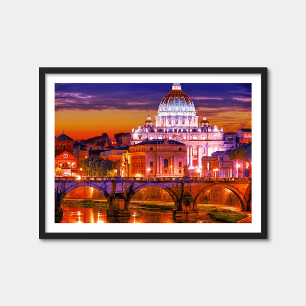 Saint Peters Basilica Vatican Wall Art — Framed Print Format preview