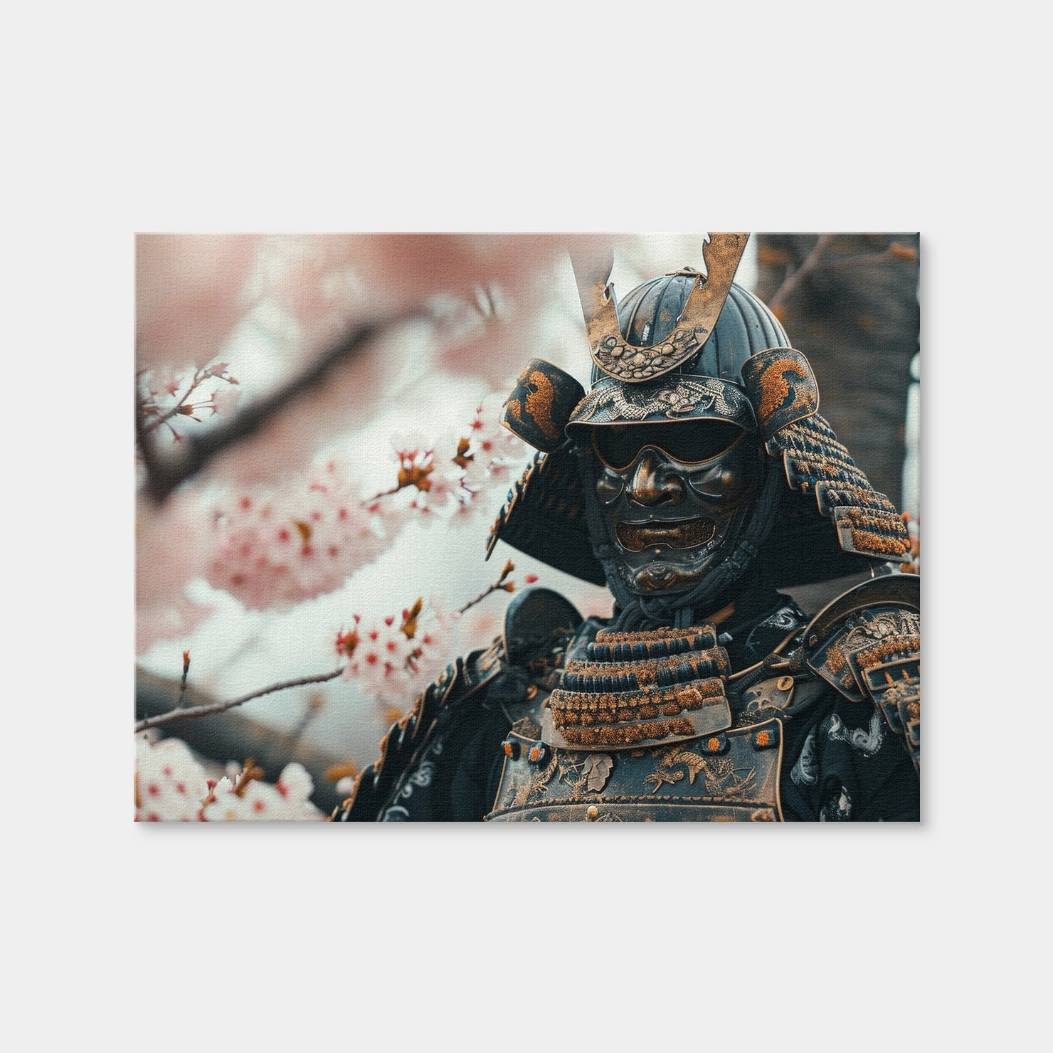 AUTO-MOCKUP WHITE | Samurai Armor with Cherry Blossoms | 1 Piece | Gallery Wrap | group=4x3